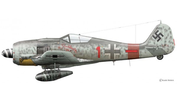 Focke Wulf Fw 190 A-8/R2 flown by Oberleutnant Klaus Bretschneider, 5 ...